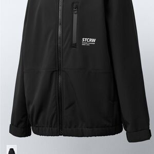 Zara kids Black winter coat and water repellent.